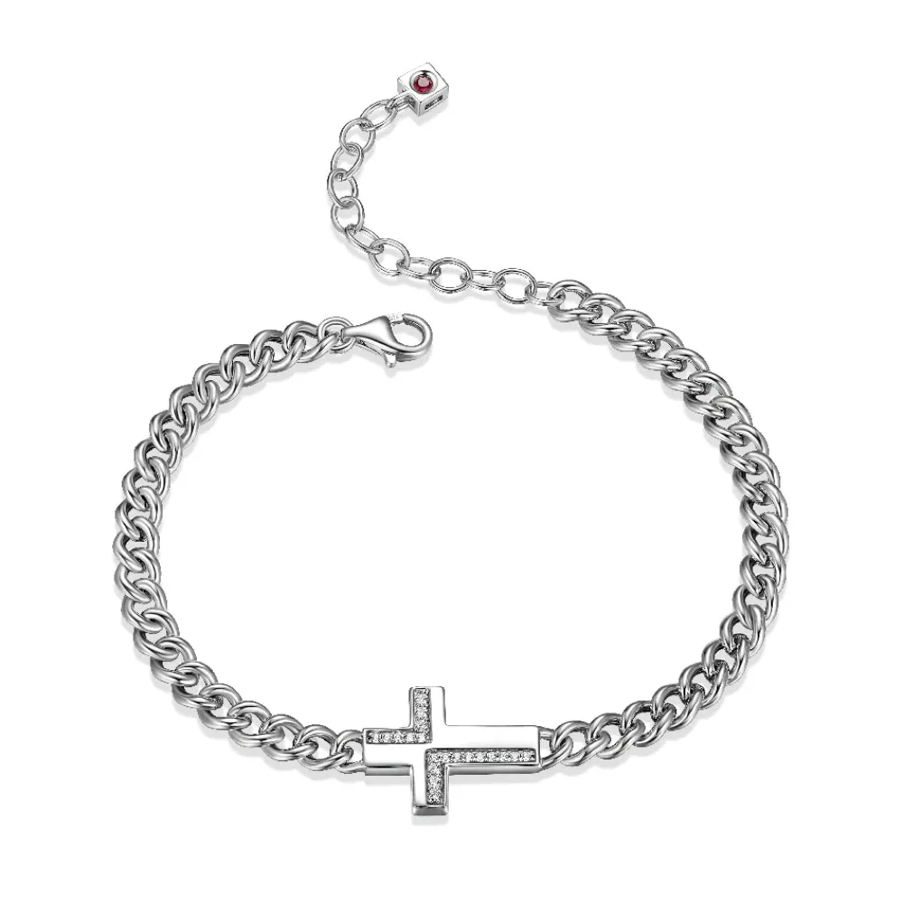 Elle Jewelry Paris 1901 B10331- Silver No Stone Bracelet | Silver With Cz Bracelets