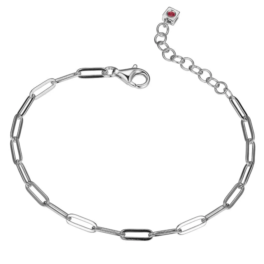 Elle Jewelry Paris 1901 B10155W- Paperclip Bracelets | Silver No Stone Bracelet