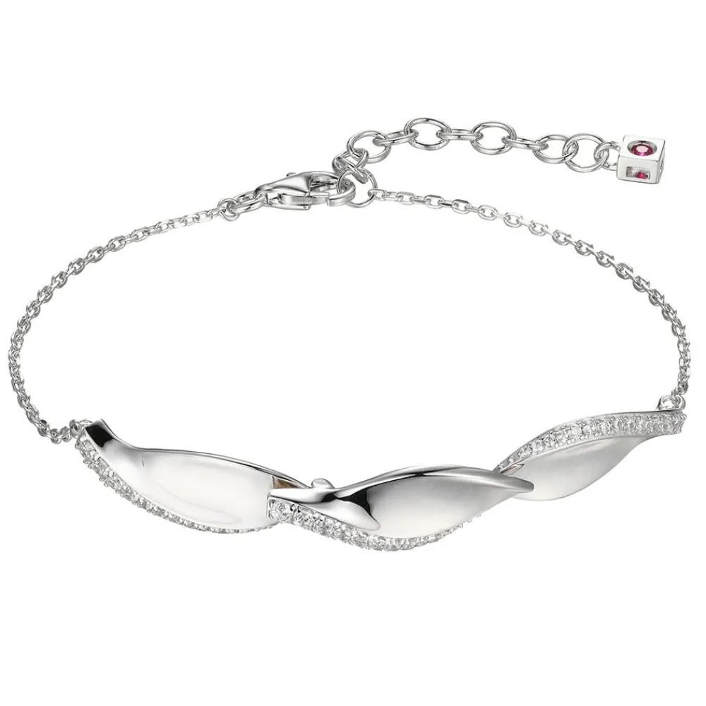 Elle Jewelry Paris 1901 B10204WZ- Silver With Cz Bracelets | Bracelets