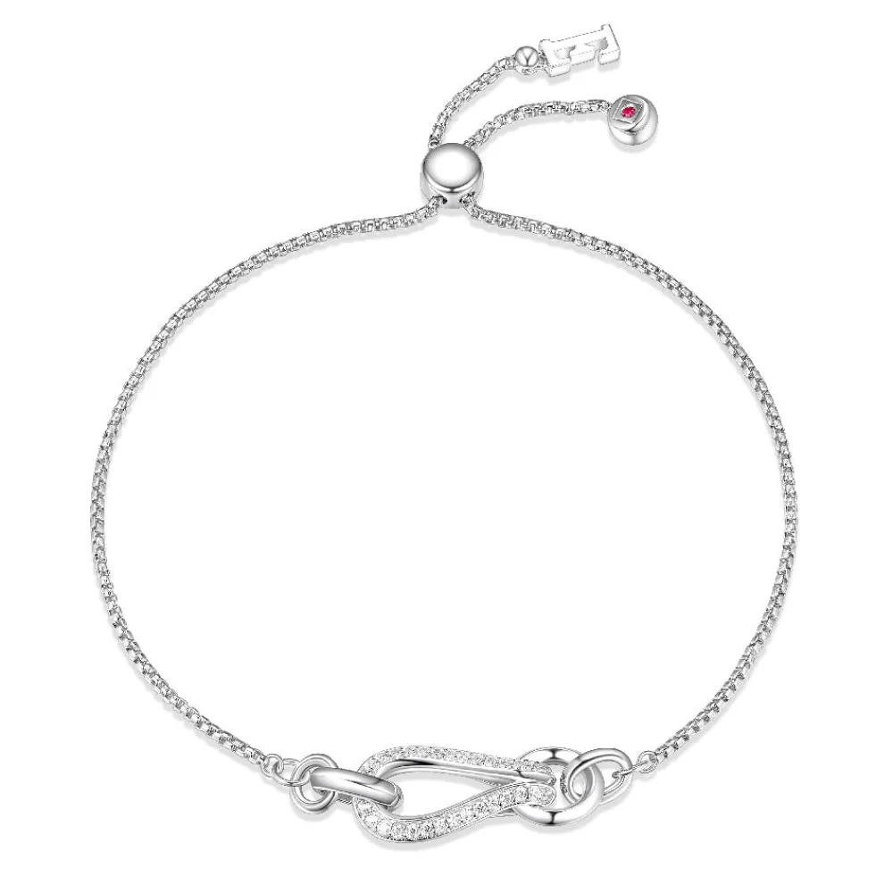 Elle Jewelry Paris 1901 B10221WZ- Silver No Stone Bracelet | Silver With Cz Bracelets