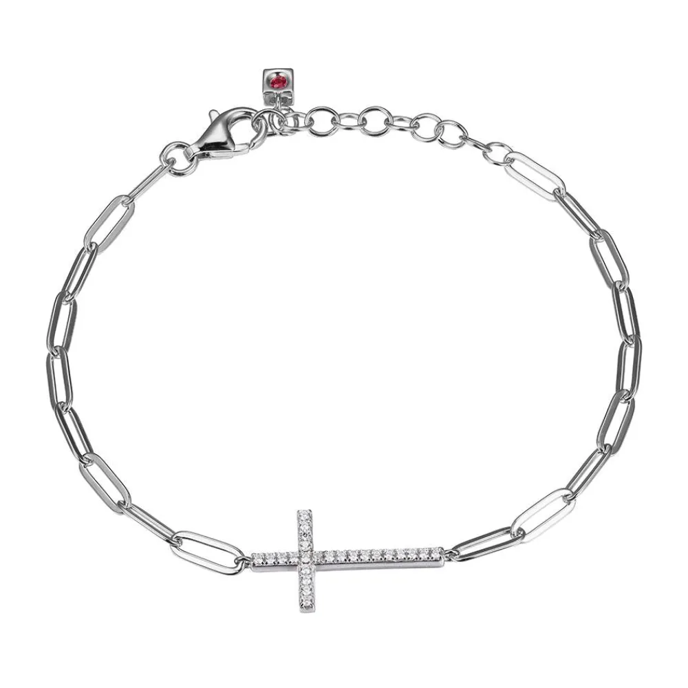 Elle Jewelry Paris 1901 B10157WZ- Paperclip Bracelets | Silver No Stone Bracelet