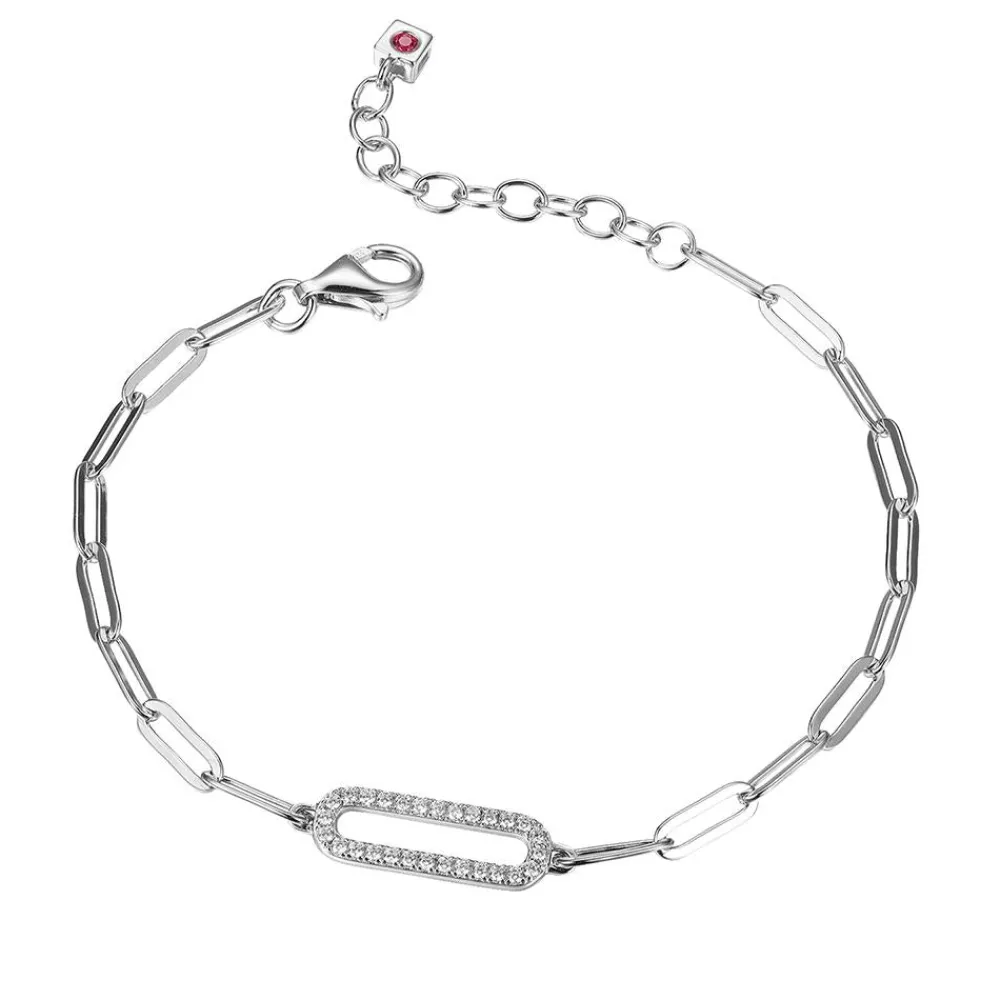 Elle Jewelry Paris 1901 B10167WZ- Paperclip Bracelets | Silver No Stone Bracelet