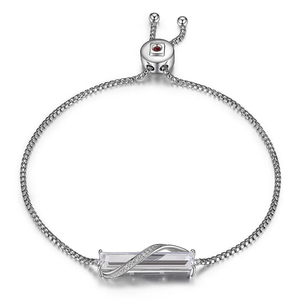 Elle Jewelry Paris 1901 B10058WZ- Silver With Cz Bracelets | Bracelets