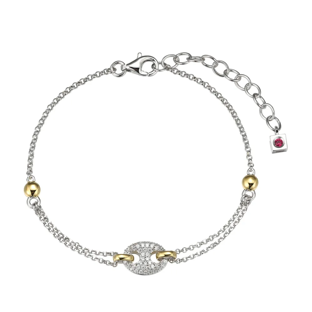 Elle Jewelry Paris 1901 B10350YW- Silver No Stone Bracelet | Bracelets