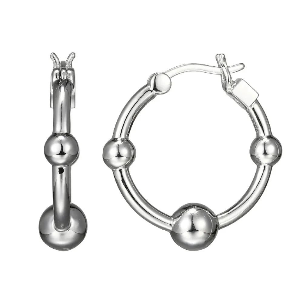 Elle Jewelry Paris 1901 E10240W- Silver No Stone Earrings | Earrings