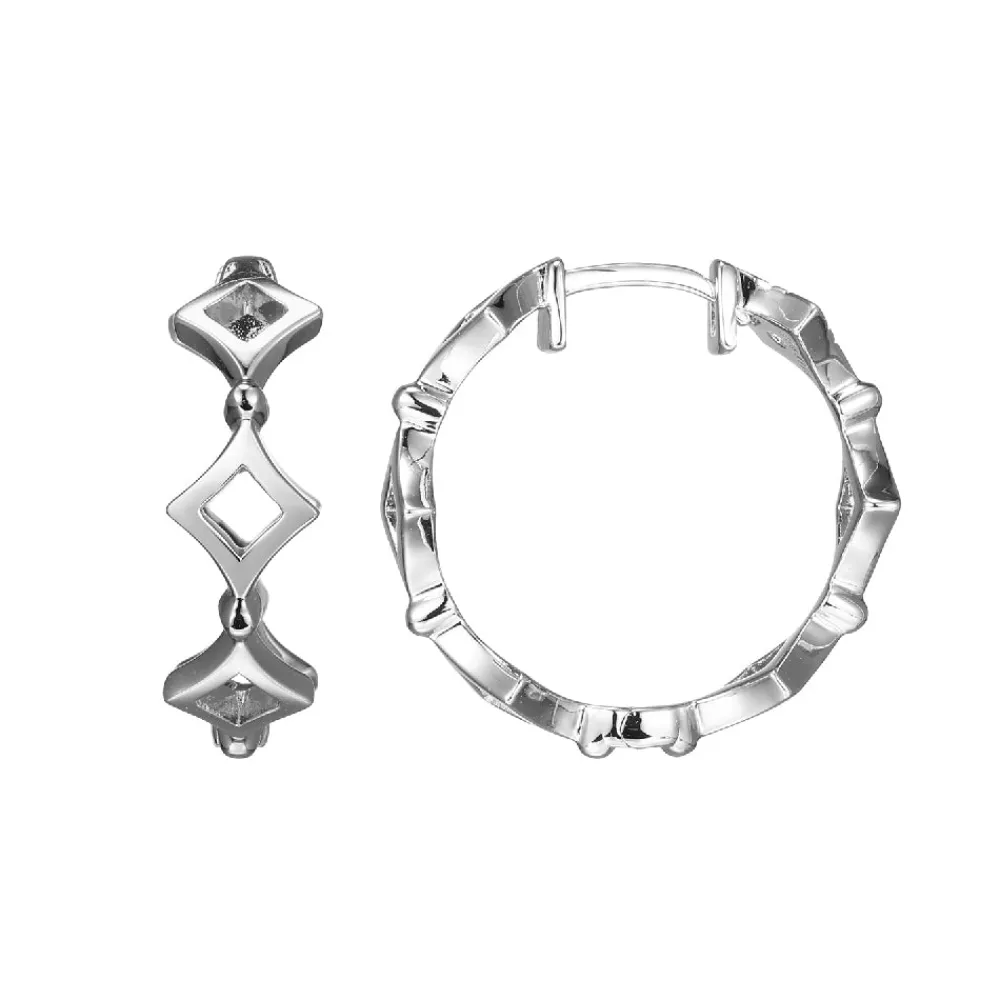 Elle Jewelry Paris 1901 E10245W- Silver No Stone Earrings | Earrings