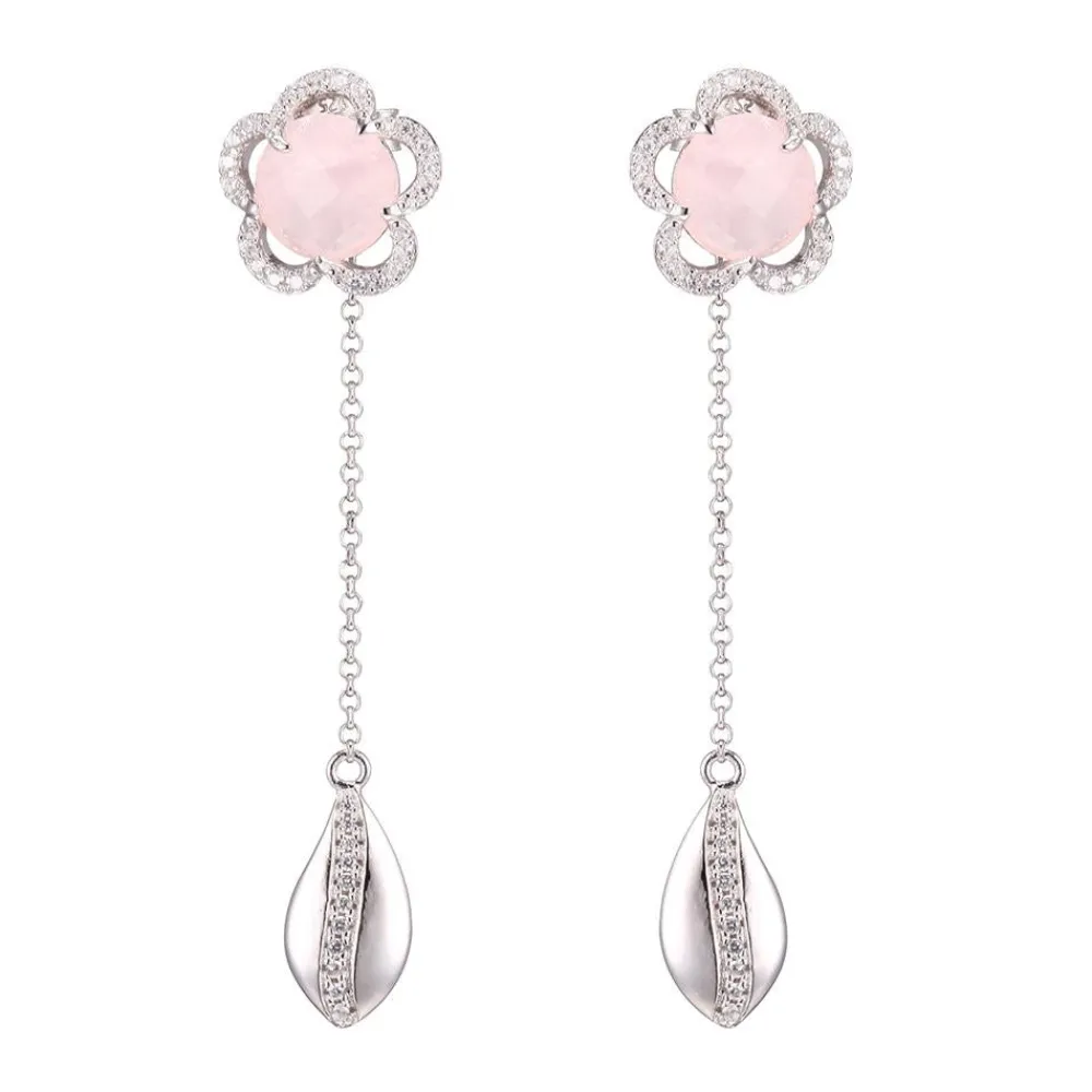 Elle Jewelry Paris 1901 E10117WRQ- Stone Earring | Silver With Cz Earrings