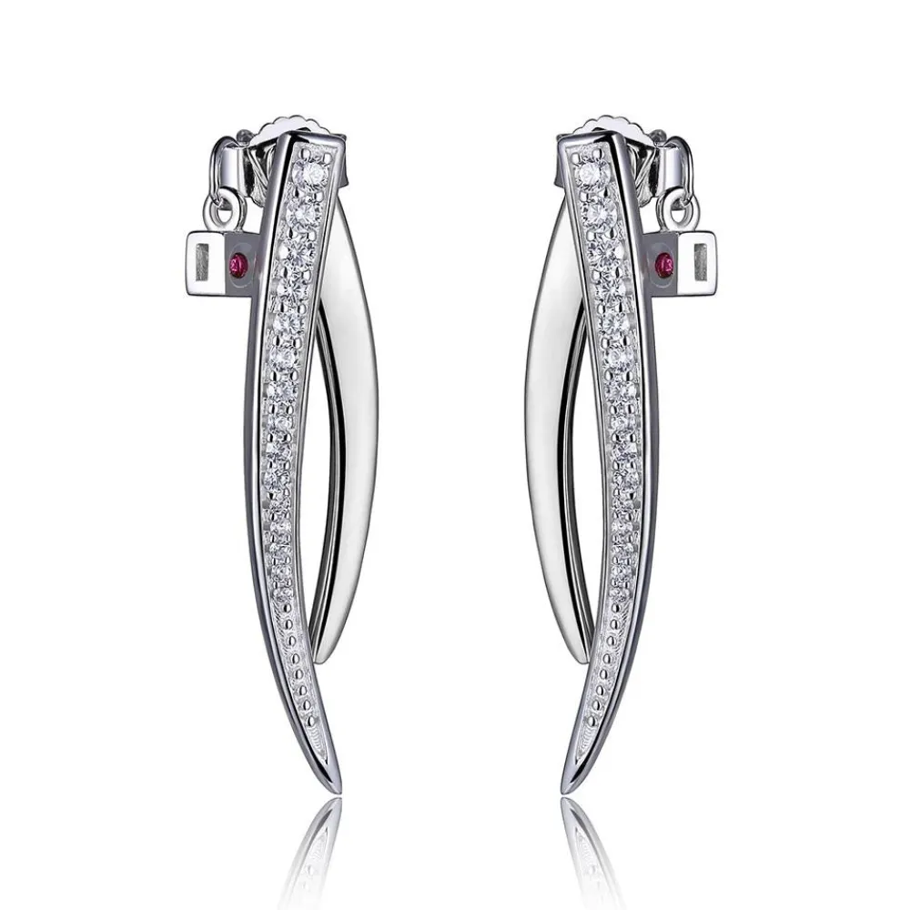 Elle Jewelry Paris 1901 E10030WZ- Silver With Cz Earrings | Earrings