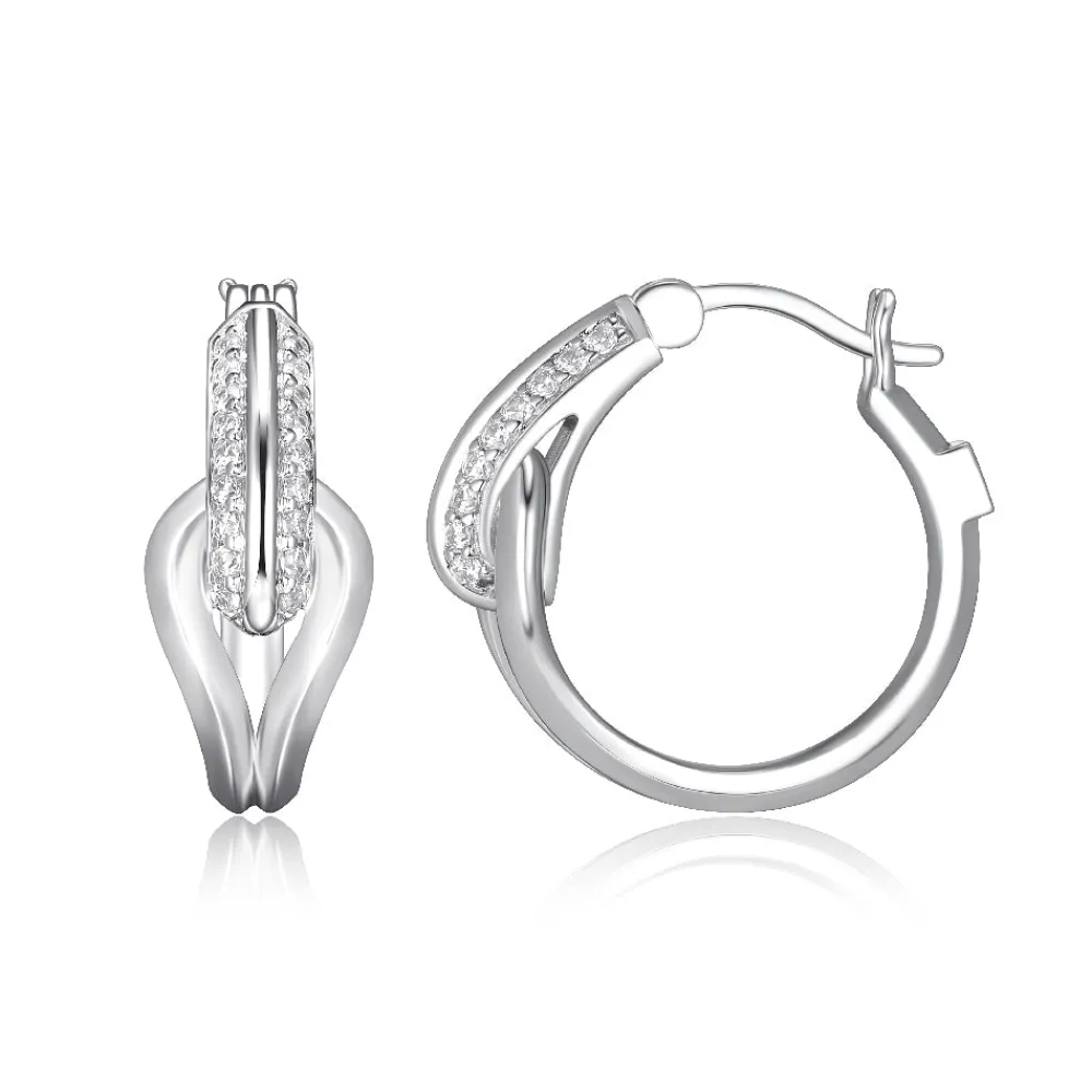 Elle Jewelry Paris 1901 E10221WZ- Silver With Cz Earrings | Earrings