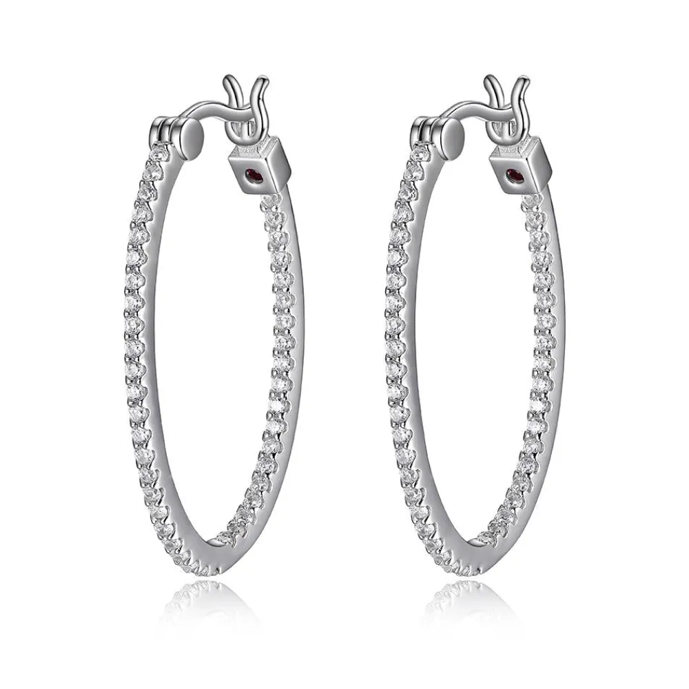 Elle Jewelry Paris 1901 E10023WZ- Silver With Cz Earrings | Earrings