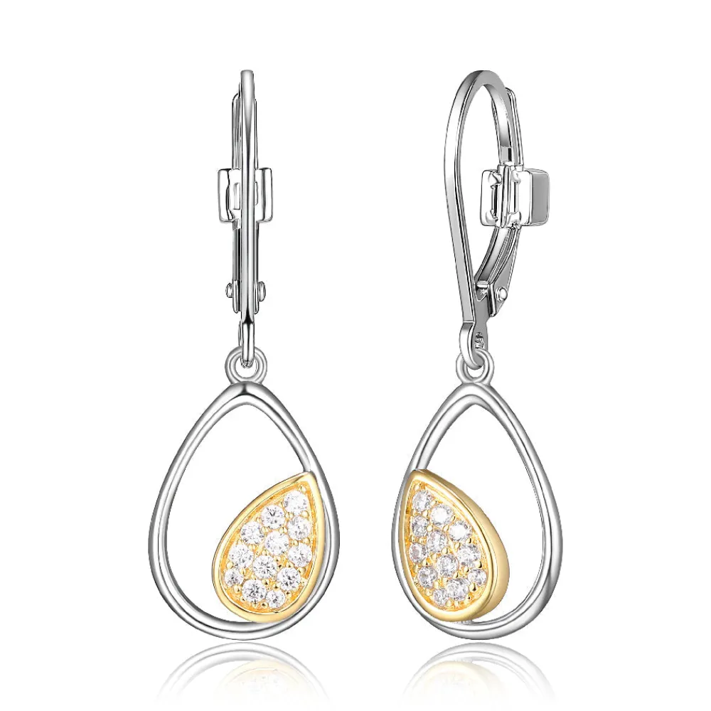 Elle Jewelry Paris 1901 E10223YWZ- Silver With Cz Earrings | Earrings