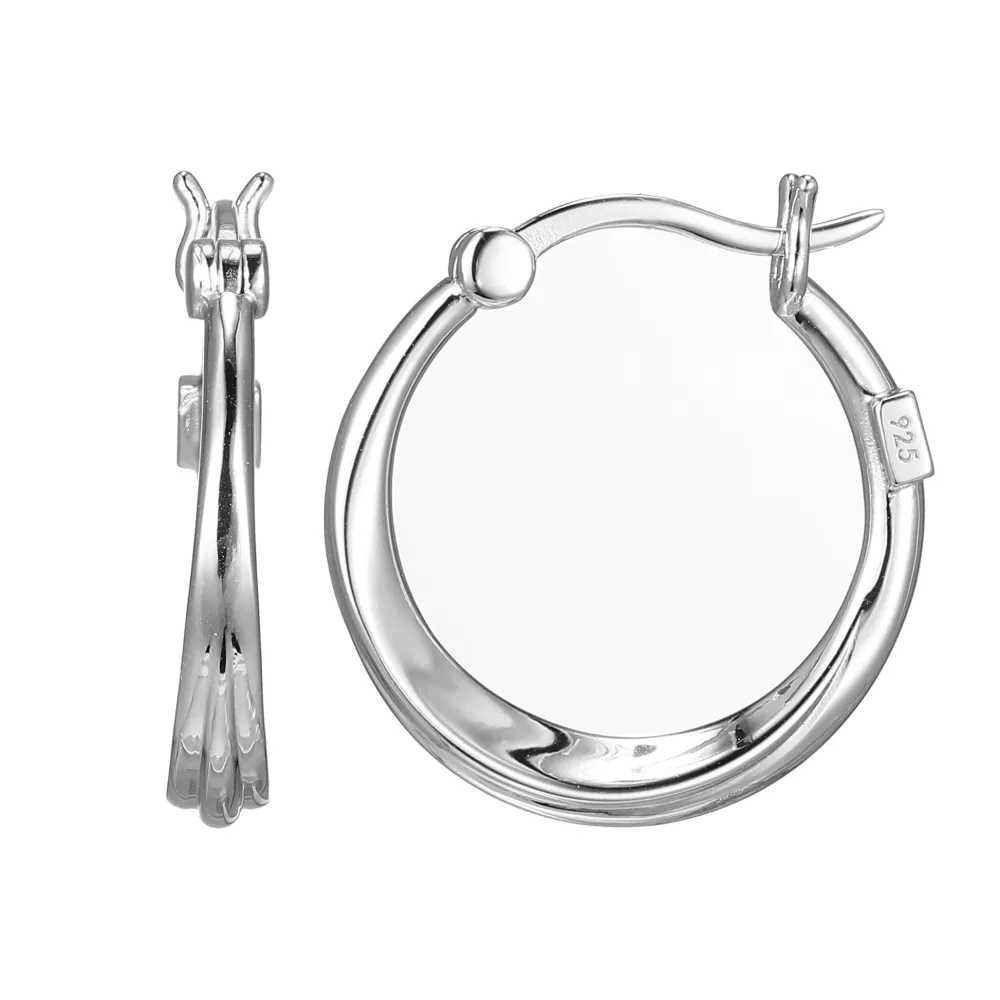 Elle Jewelry Paris 1901 LE0090- Silver No Stone Earrings | Earrings