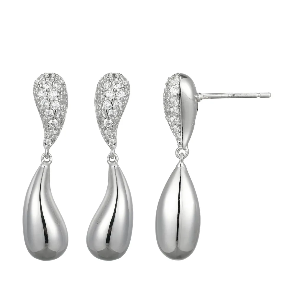 Elle Jewelry Paris 1901 LE0129- Stone Earring | Silver With Cz Earrings