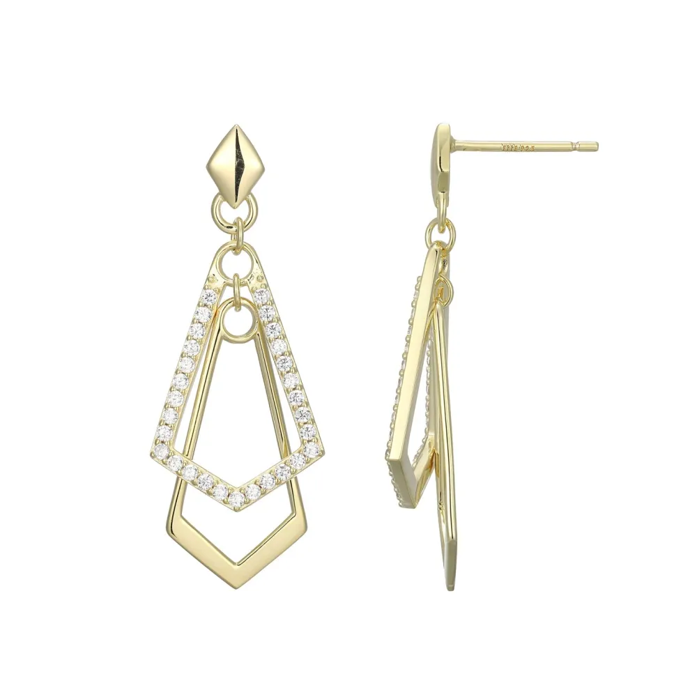 Elle Jewelry Paris 1901 LE0120- Stone Earring | Silver With Cz Earrings