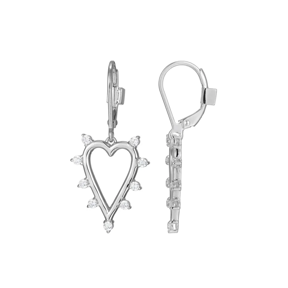 Elle Jewelry Paris 1901 LE0125- Stone Earring | Silver With Cz Earrings