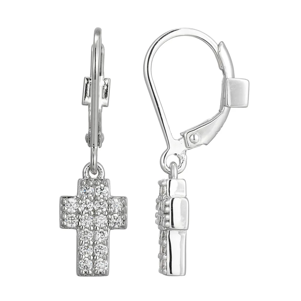 Elle Jewelry Paris 1901 LE0140- Stone Earring | Silver With Cz Earrings