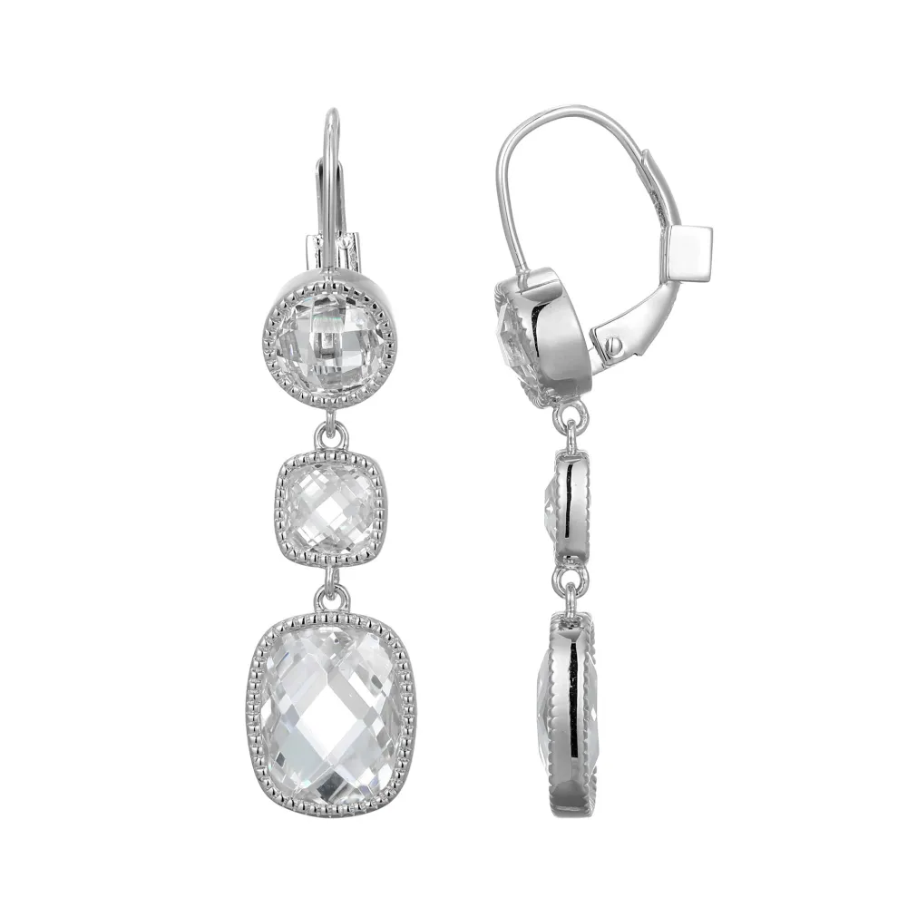 Elle Jewelry Paris 1901 LE0136- Stone Earring | Silver With Cz Earrings