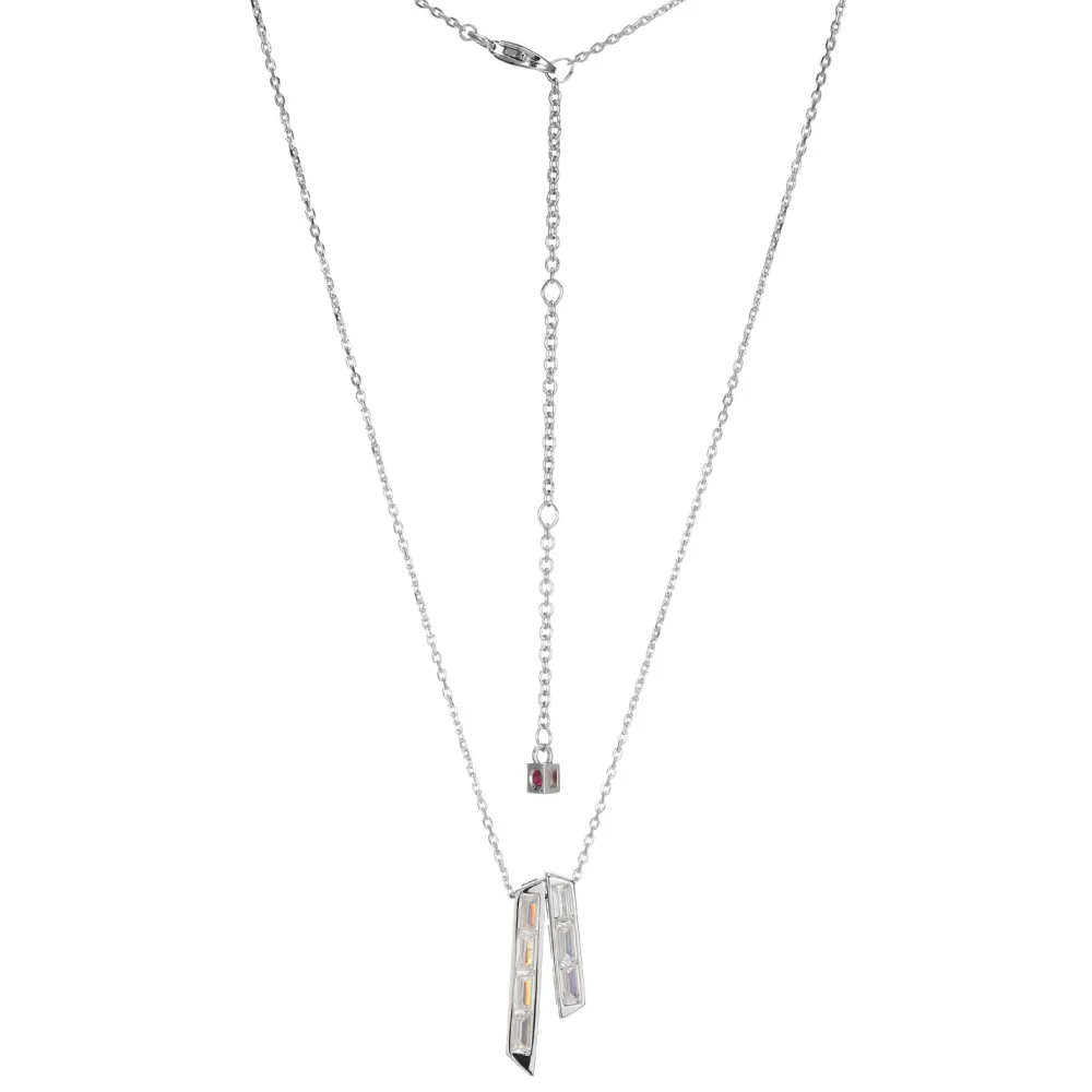 Elle Jewelry Paris 1901 LN0059- Stone Necklace | Silver With Cz Necklaces