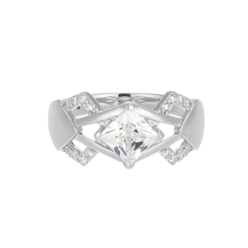 Elle Jewelry Paris 1901 LR0119- Stone Ring | Silver With Cz Rings