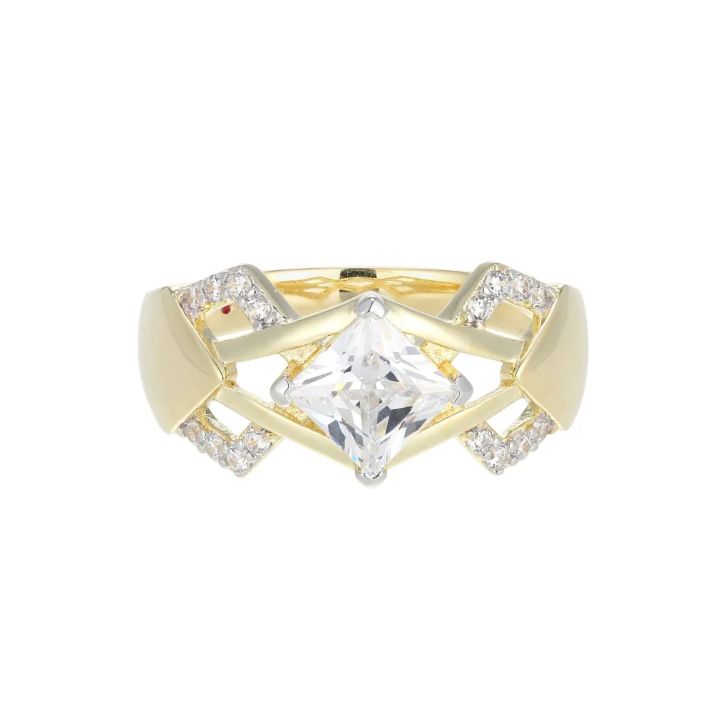 Elle Jewelry Paris 1901 LR0120- Stone Ring | Silver With Cz Rings