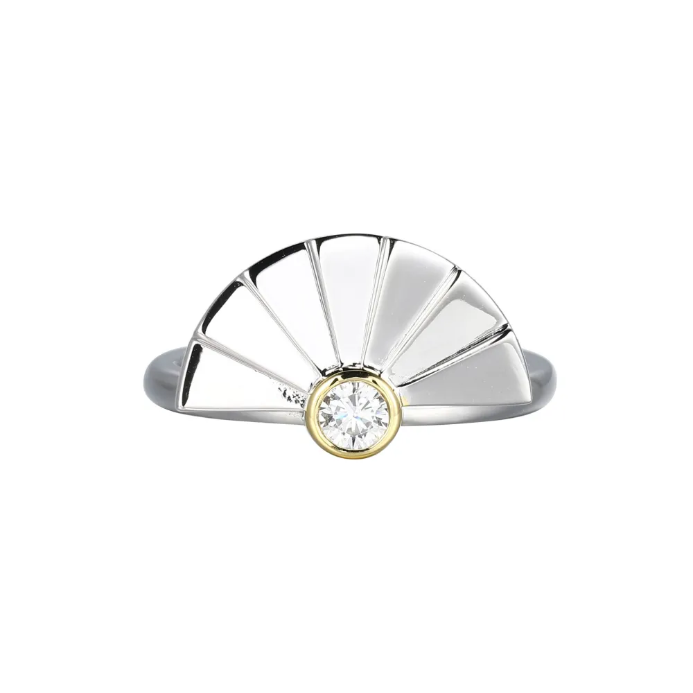 Elle Jewelry Paris 1901 LR0123- Stone Ring | Silver With Cz Rings