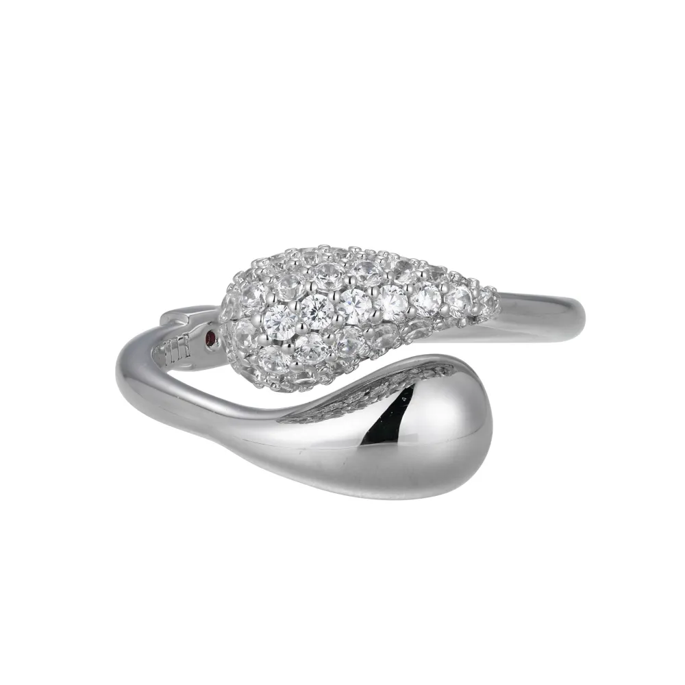 Elle Jewelry Paris 1901 LR0129- Stone Ring | Silver With Cz Rings