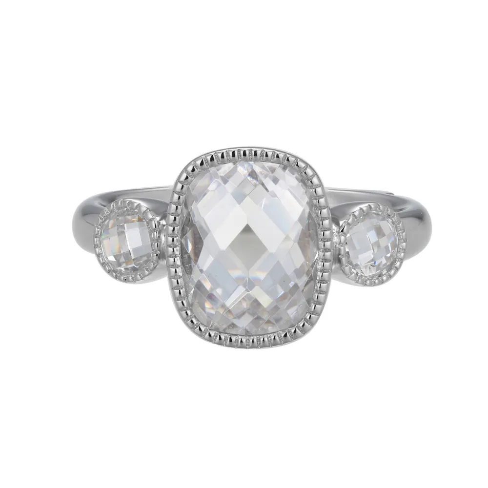 Elle Jewelry Paris 1901 LR0136- Stone Ring | Silver With Cz Rings