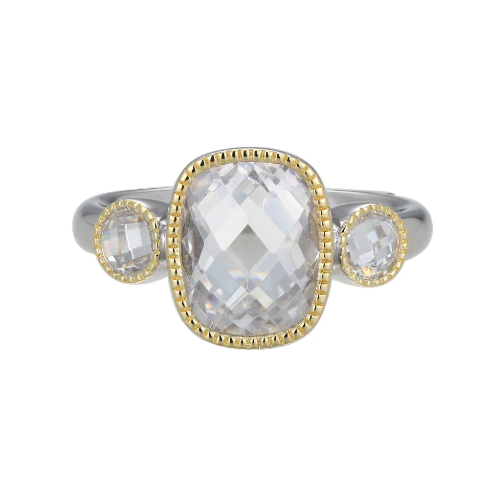 Elle Jewelry Paris 1901 LR0137- Stone Ring | Silver With Cz Rings