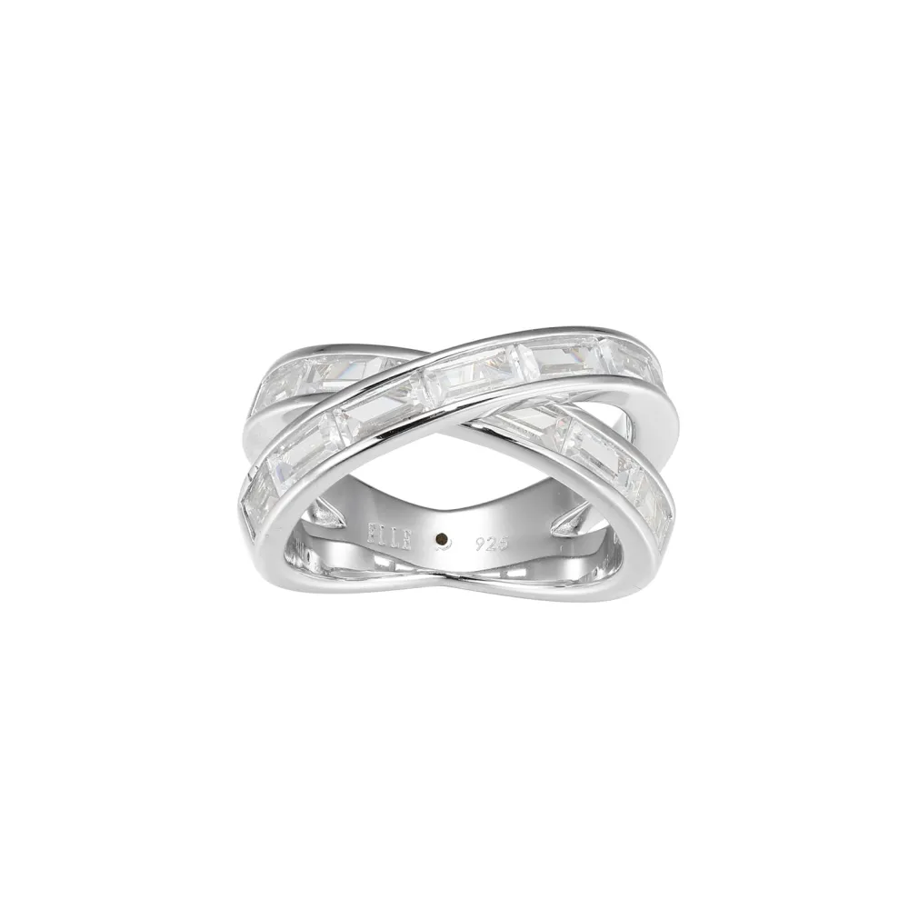 Elle Jewelry Paris 1901 LR0064- Stone Ring | Silver With Cz Rings