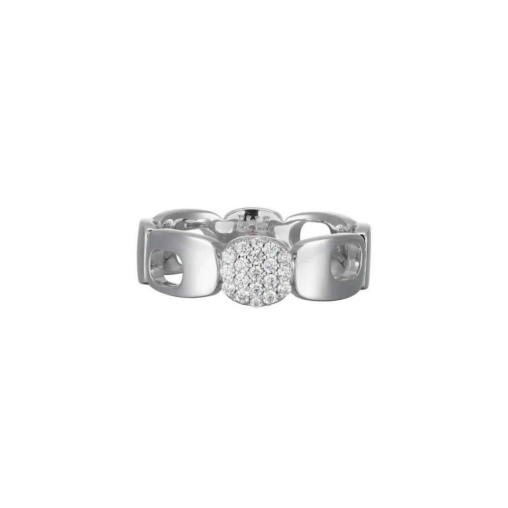 Elle Jewelry Paris 1901 LR0086- Stone Ring | Silver With Cz Rings