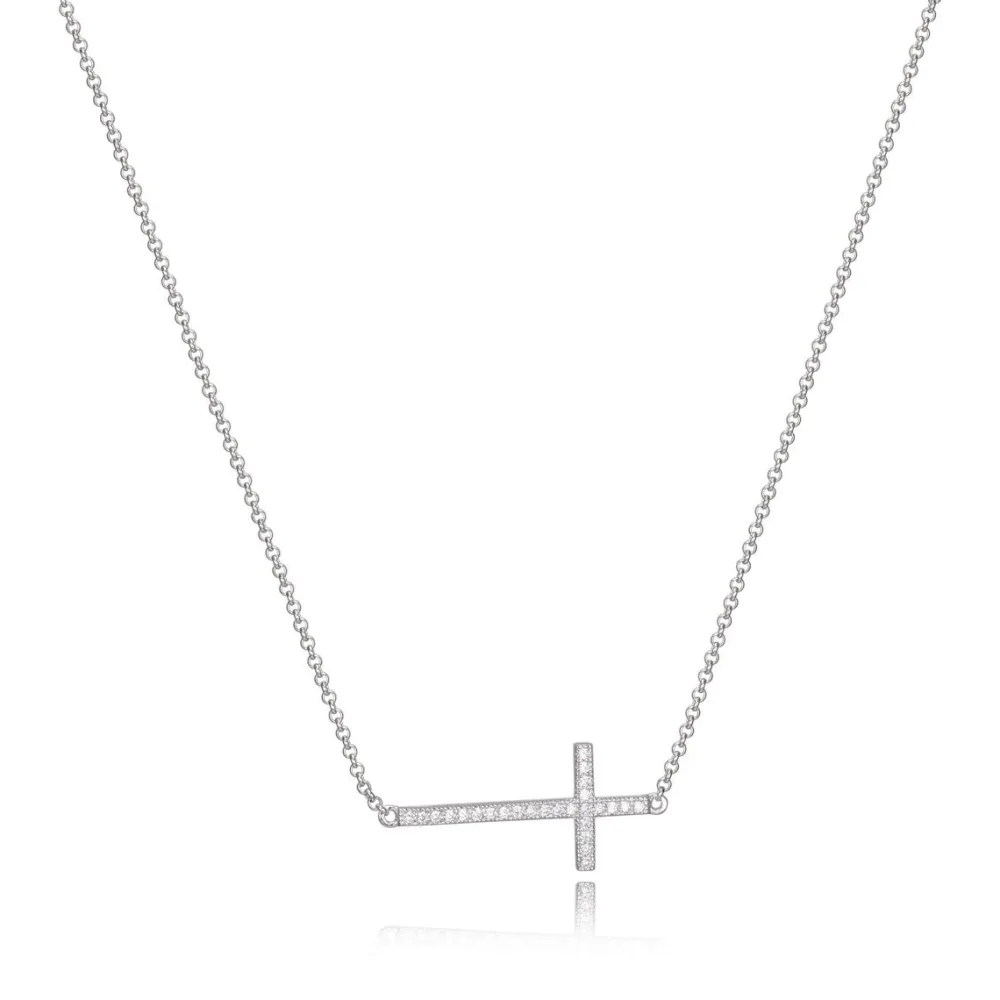 Elle Jewelry Paris 1901 N0383- Silver With Cz Necklaces | Necklaces