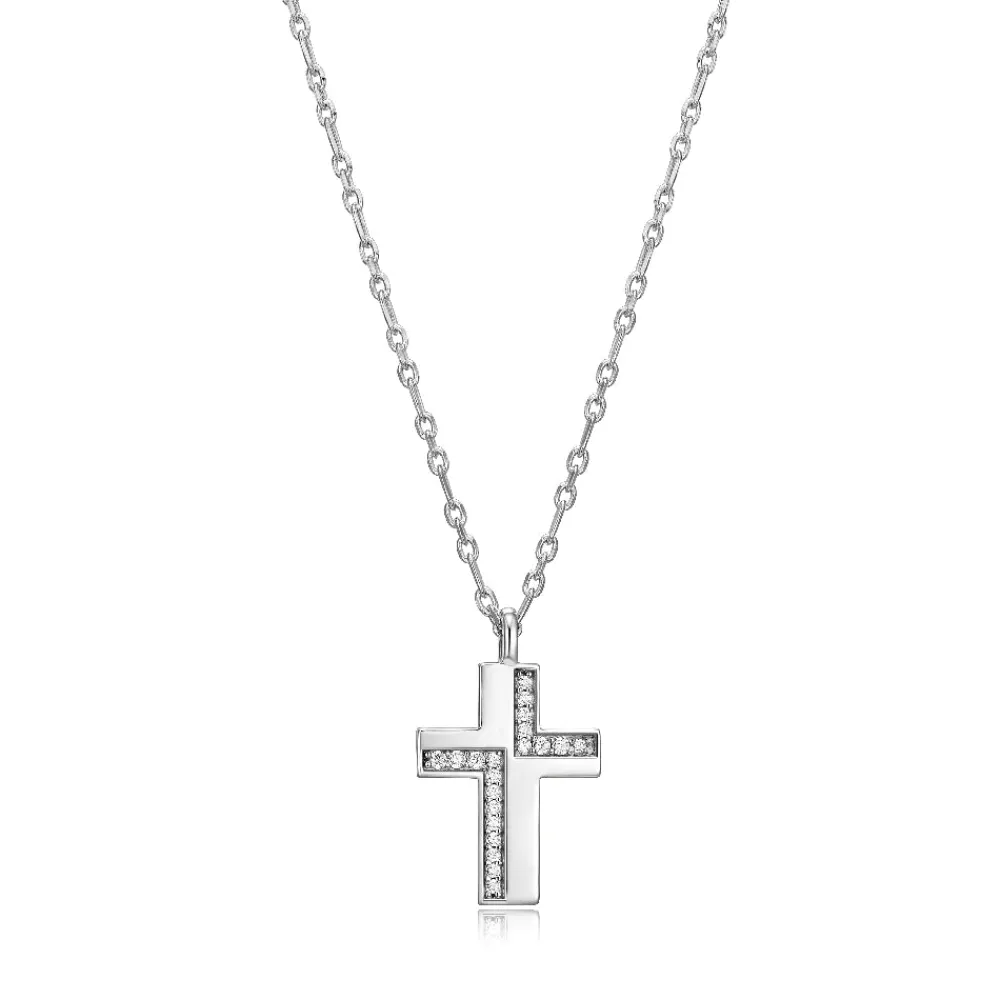 Elle Jewelry Paris 1901 N10331- Silver With Cz Necklaces | Necklaces