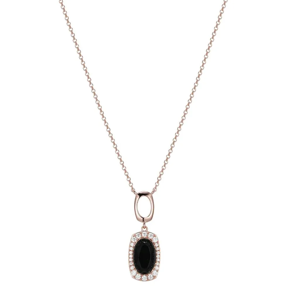 Elle Jewelry Paris 1901 N10215RBX17- Stone Necklace | Silver With Cz Necklaces