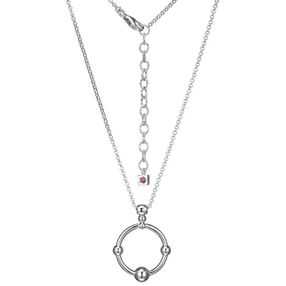 Elle Jewelry Paris 1901 N10240W18- Silver No Stone Necklace | Necklaces