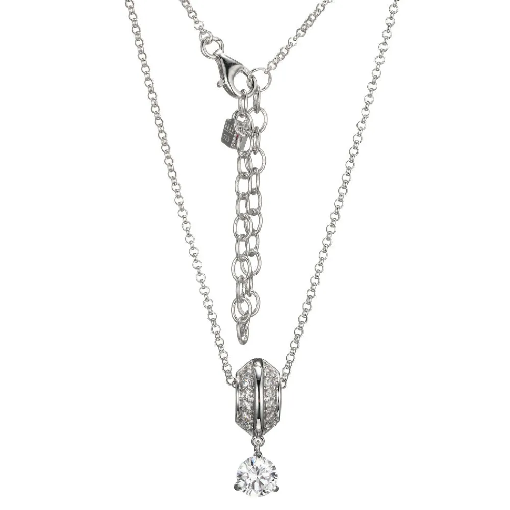 Elle Jewelry Paris 1901 N10249WZ16- Silver With Cz Necklaces | Necklaces