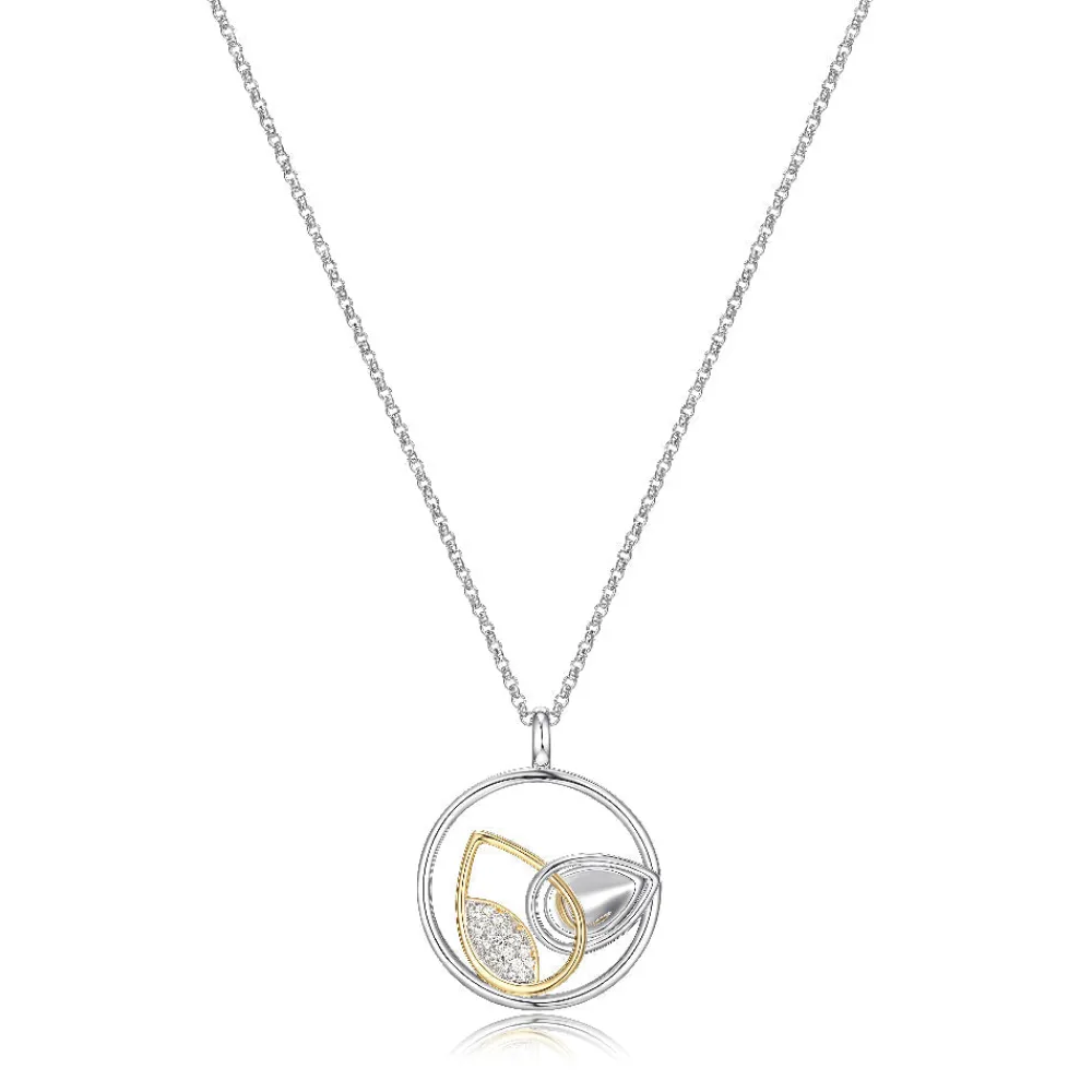 Elle Jewelry Paris 1901 N10224YWZ20- Silver With Cz Necklaces | Necklaces