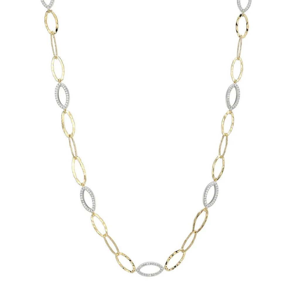 Elle Jewelry Paris 1901 N10188YWZ17- Silver With Cz Necklaces | Necklaces