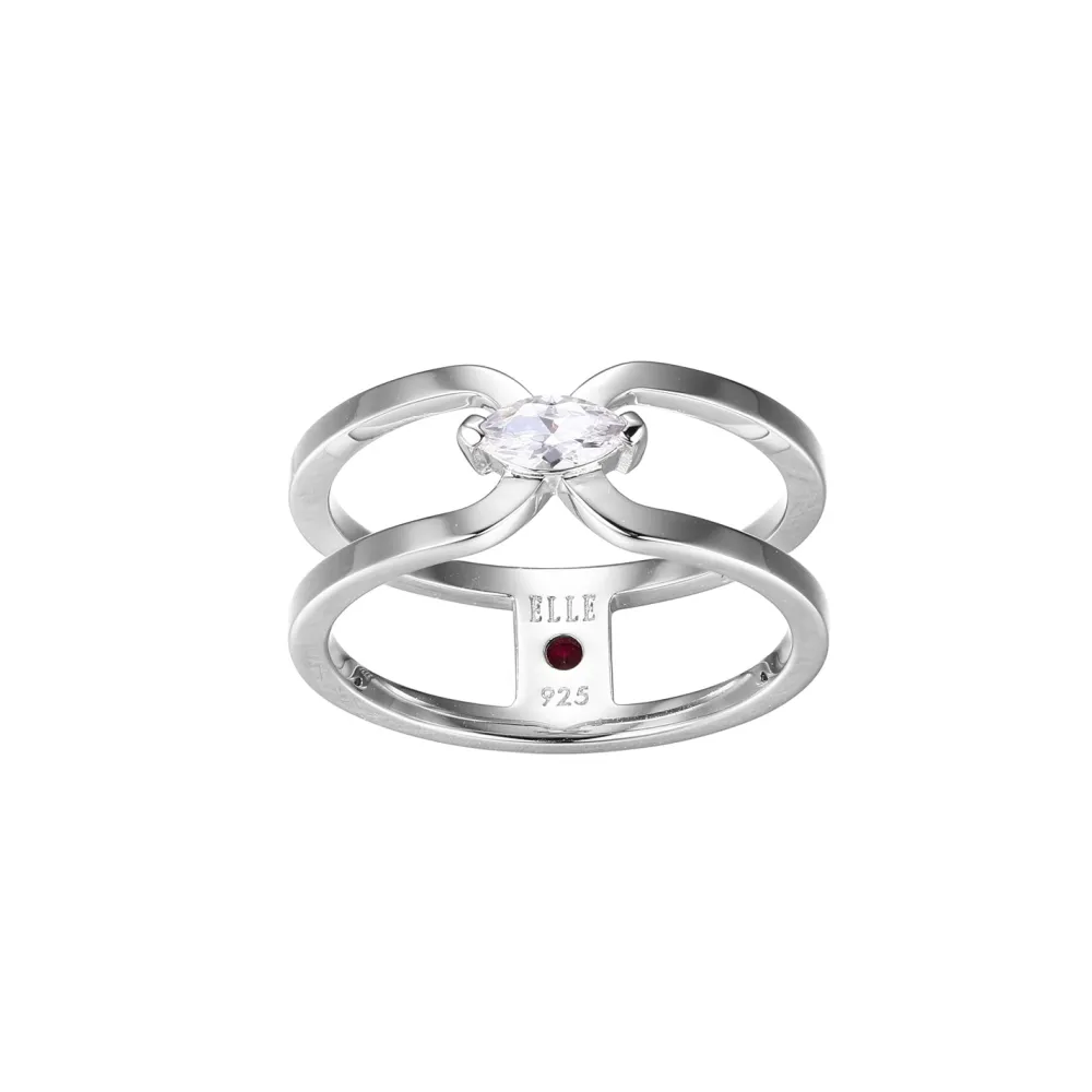 Elle Jewelry Paris 1901 R10343- Silver No Stone Rings