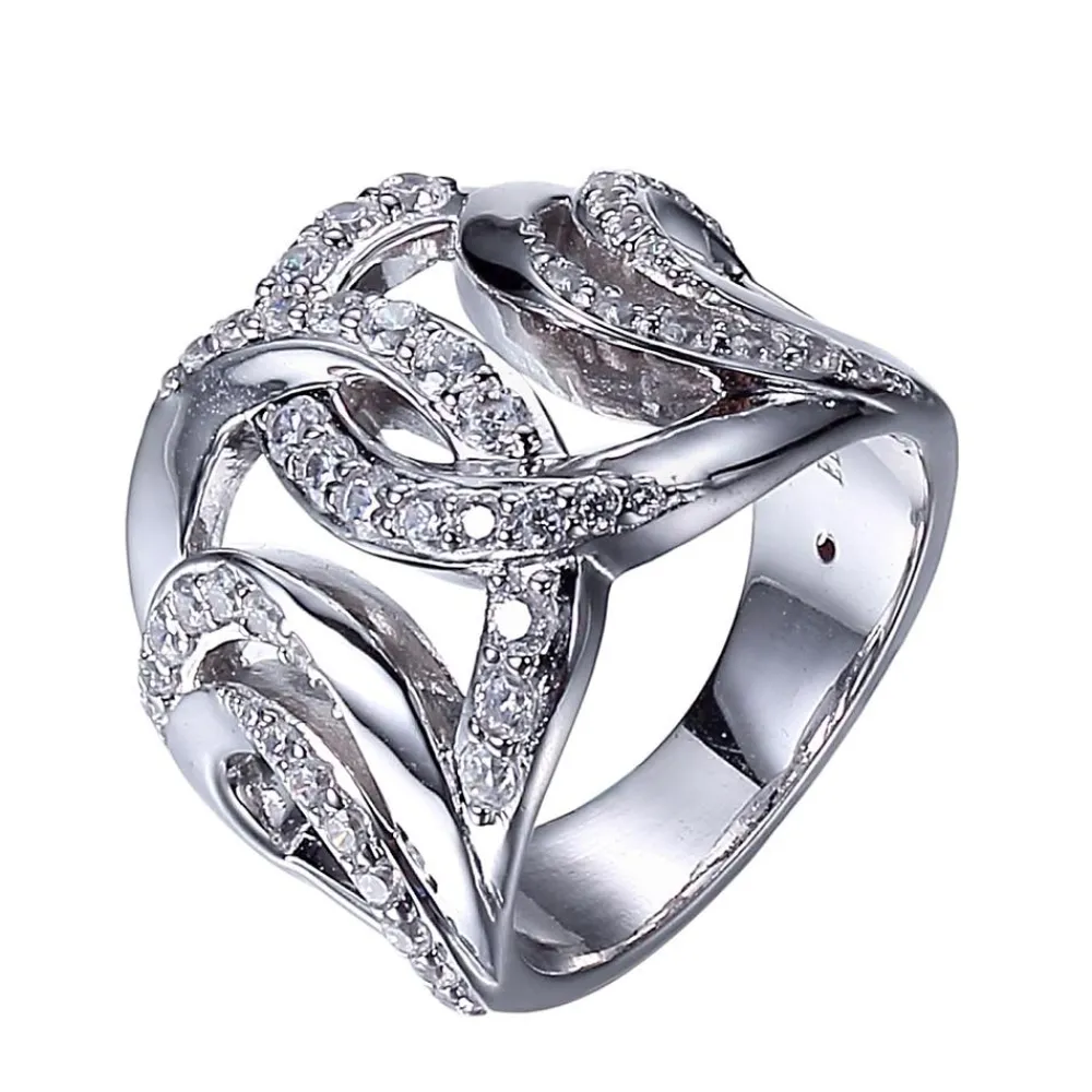 Elle Jewelry Paris 1901 R0432- Silver No Stone Rings | Silver With Cz Rings