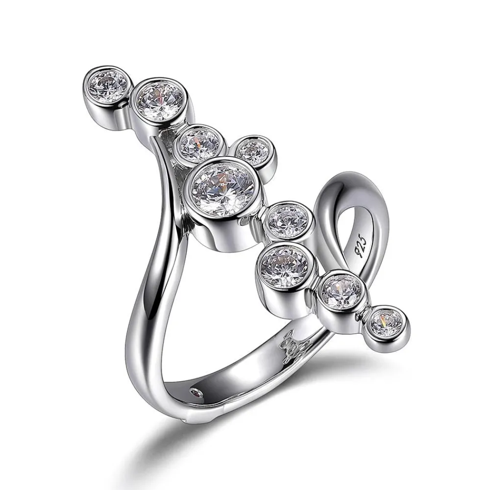 Elle Jewelry Paris 1901 R10010W- Silver With Cz Rings