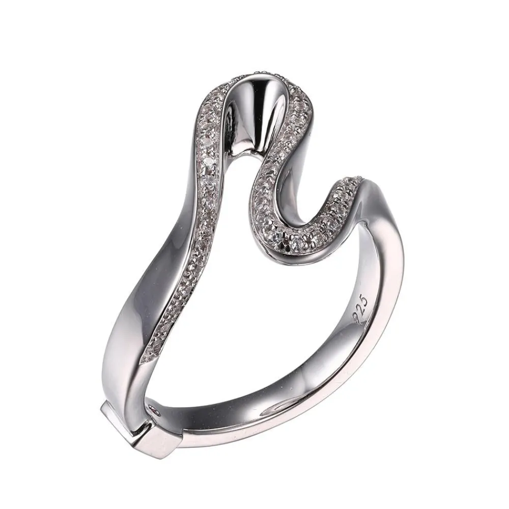 Elle Jewelry Paris 1901 R10152WZ- Silver With Cz Rings